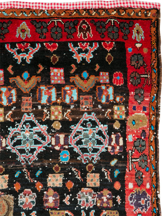 Vintage Persian Hamadan Rug, No.25923 - Staging