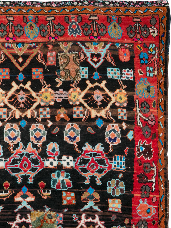 Vintage Persian Hamadan Rug, No.25923 - Staging