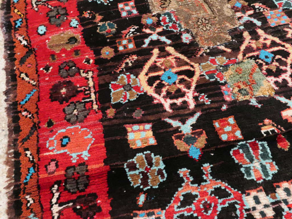 Vintage Persian Hamadan Rug, No.25923 - Staging