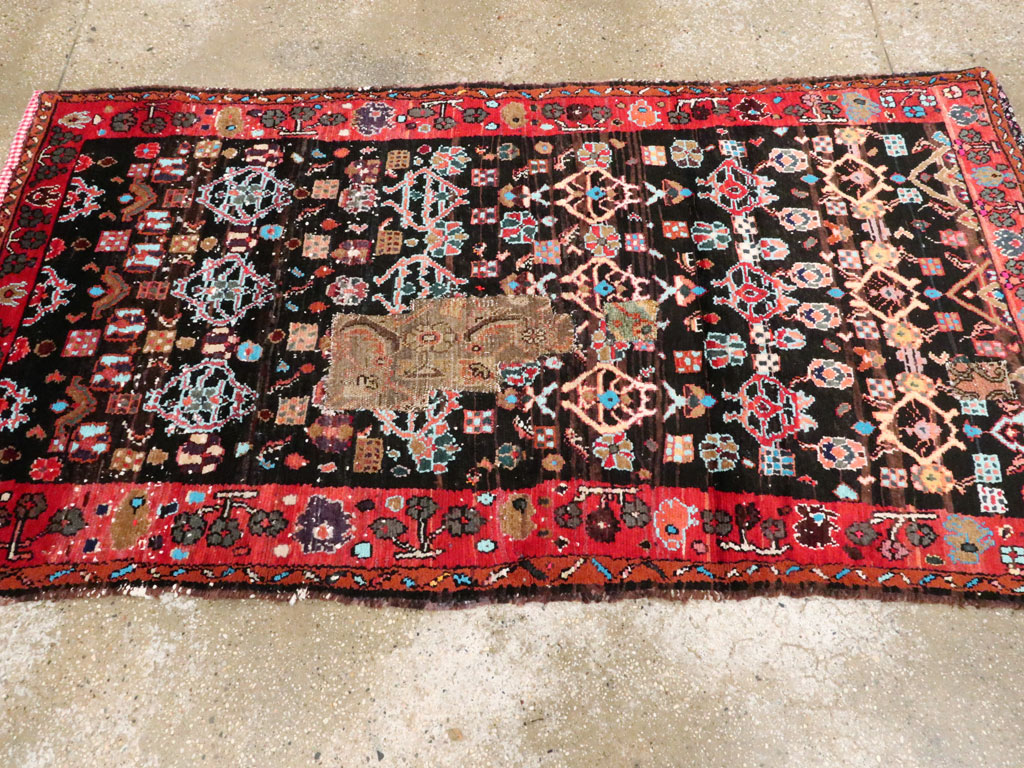 Vintage Persian Hamadan Rug, No.25923 - Staging