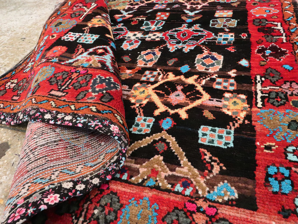 Vintage Persian Hamadan Rug, No.25923 - Staging