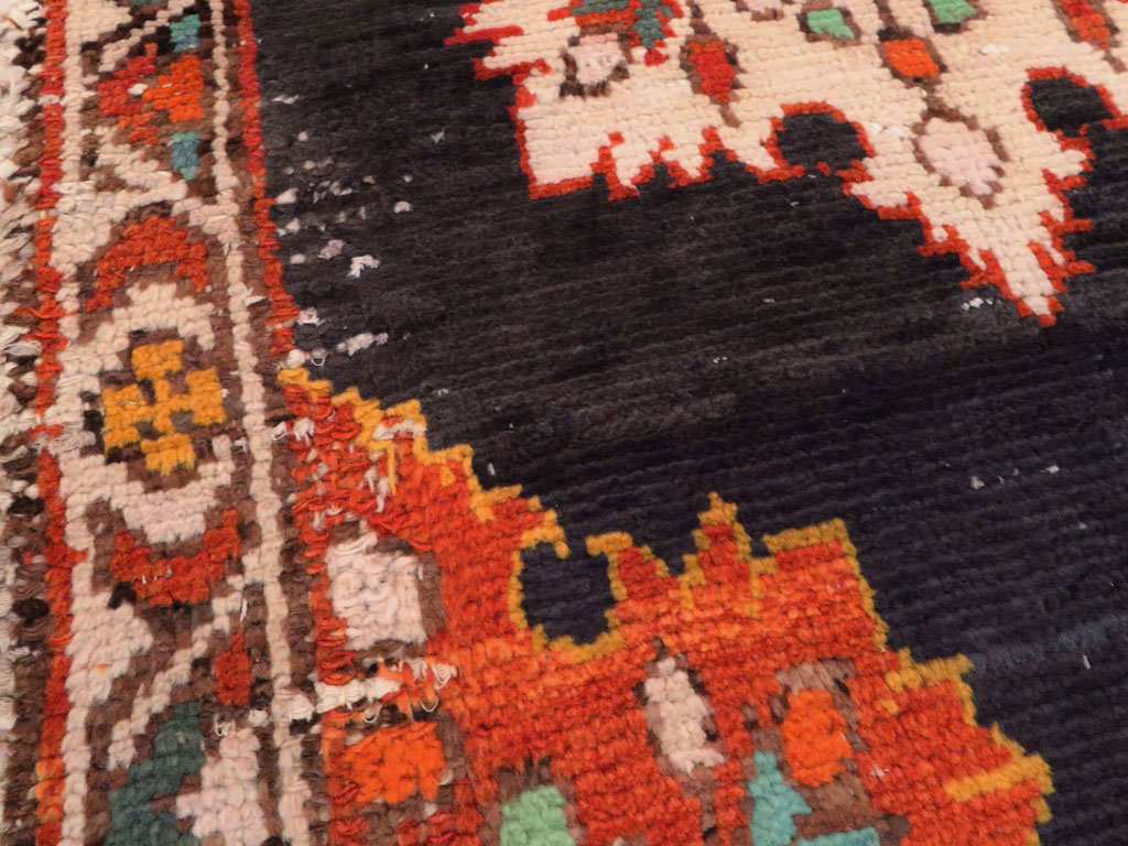 Vintage Persian Hamadan Rug, No.25927 - Staging