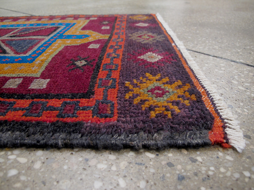 Vintage Persian Hamadan Rug, No.25931 - Staging