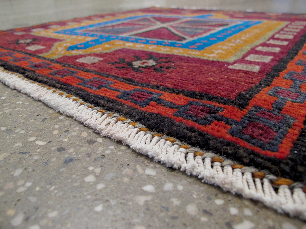 Vintage Persian Hamadan Rug, No.25931 - Staging