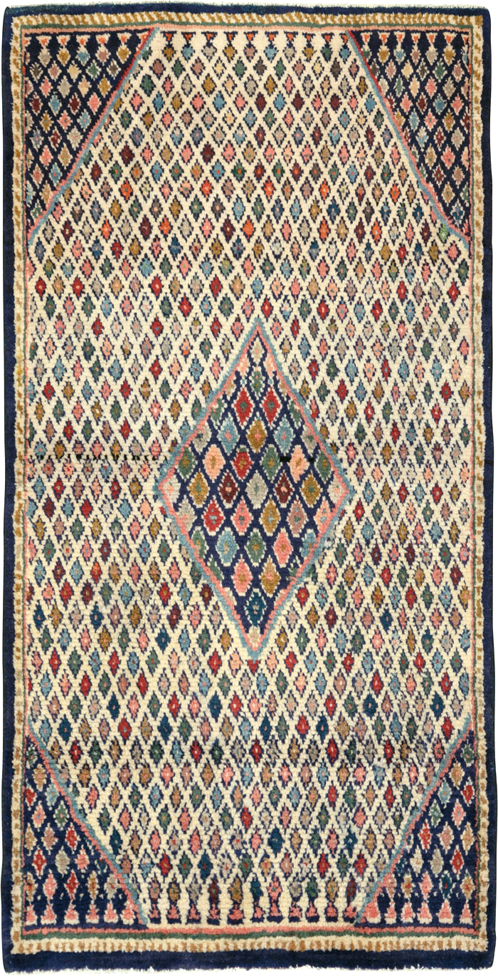 Vintage Persian Hamadan Rug, No.25932 - Staging