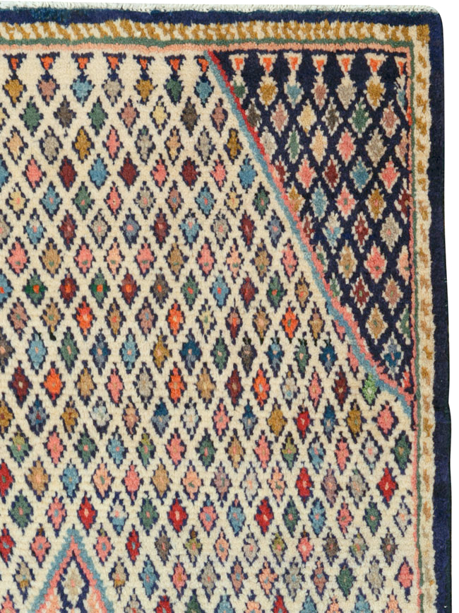 Vintage Persian Hamadan Rug, No.25932 - Staging