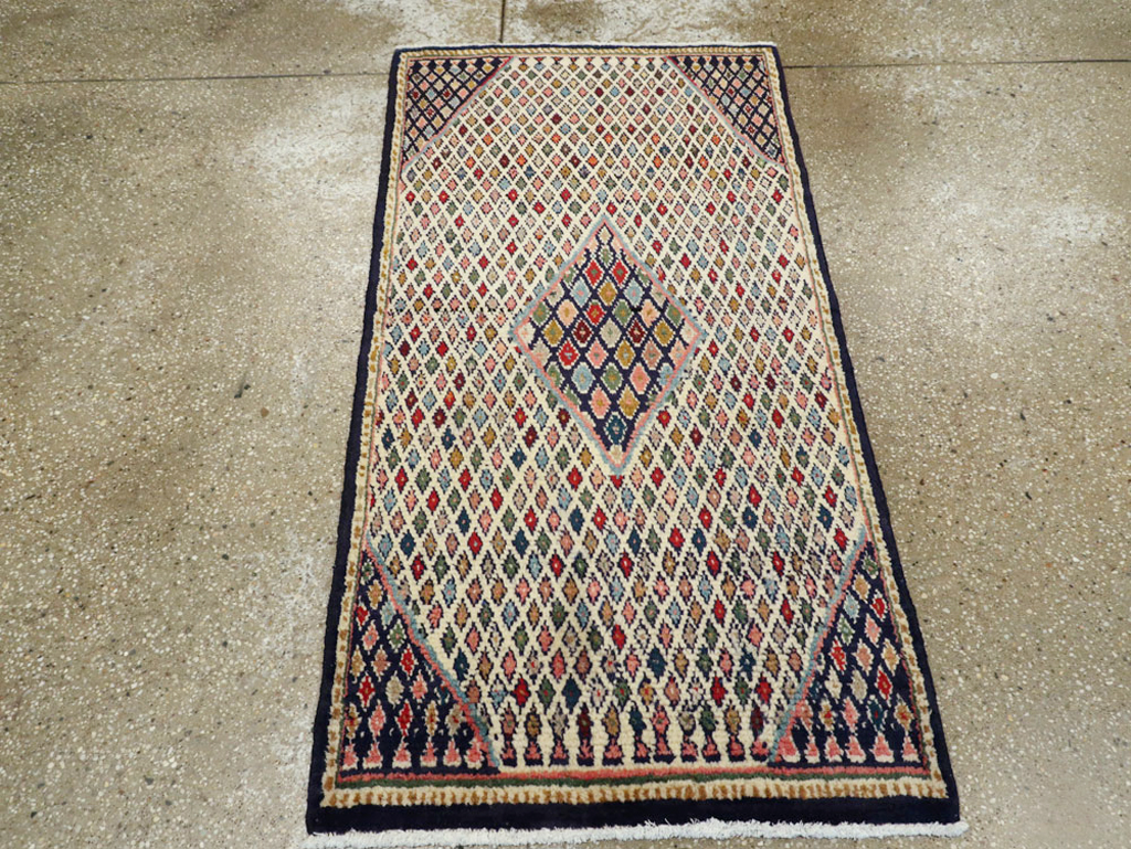 Vintage Persian Hamadan Rug, No.25932 - Staging