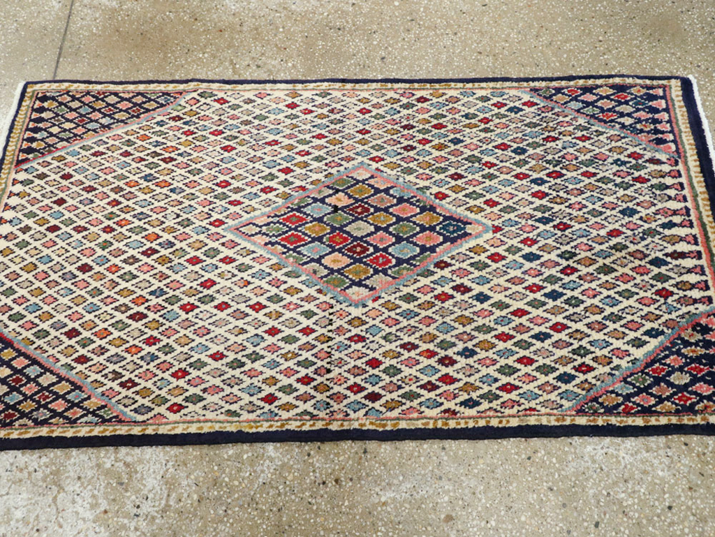 Vintage Persian Hamadan Rug, No.25932 - Staging