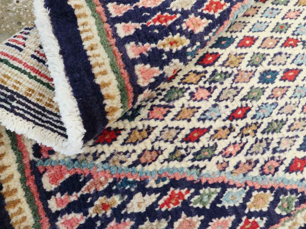 Vintage Persian Hamadan Rug, No.25932 - Staging