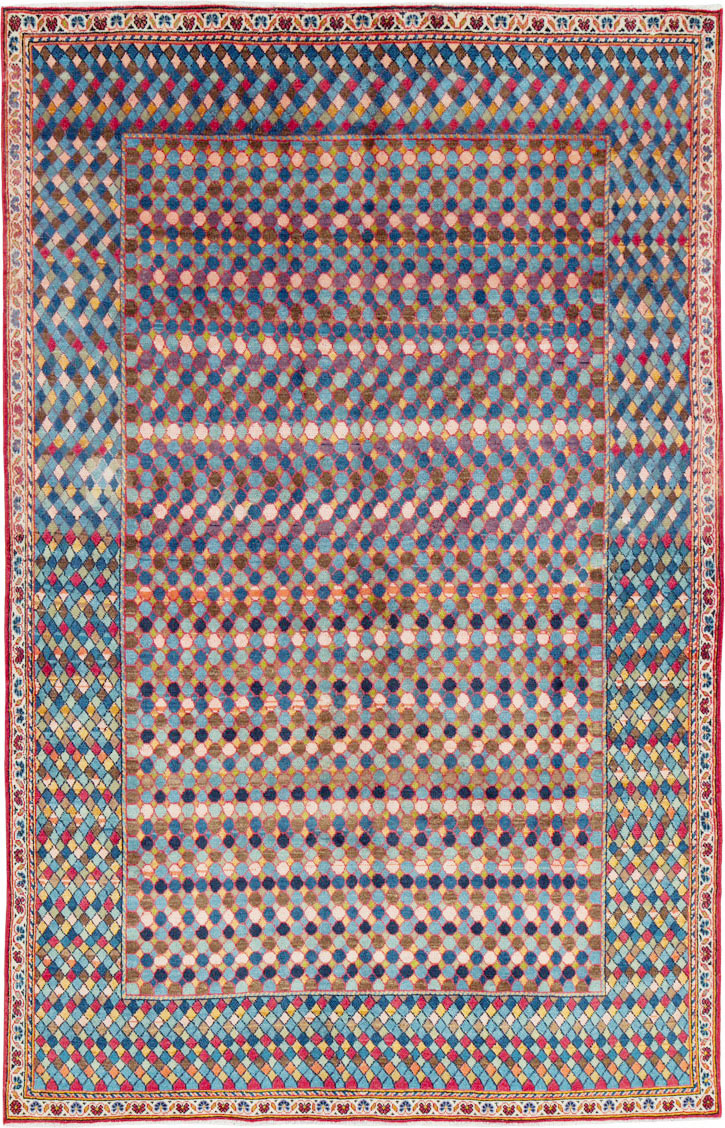 Vintage Persian Kashan Rug, No.25933 - Staging