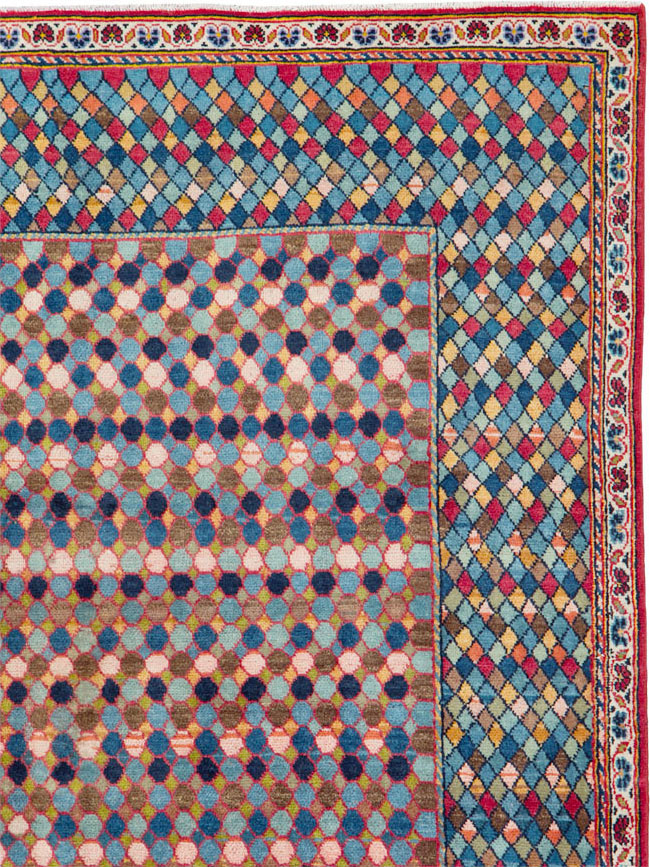 Vintage Persian Kashan Rug, No.25933 - Staging