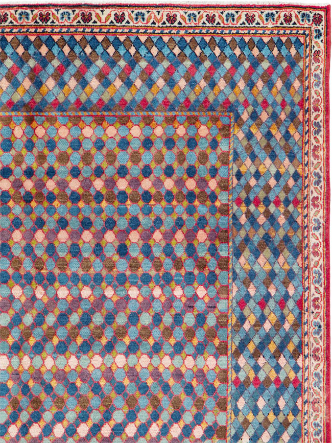 Vintage Persian Kashan Rug, No.25933 - Staging