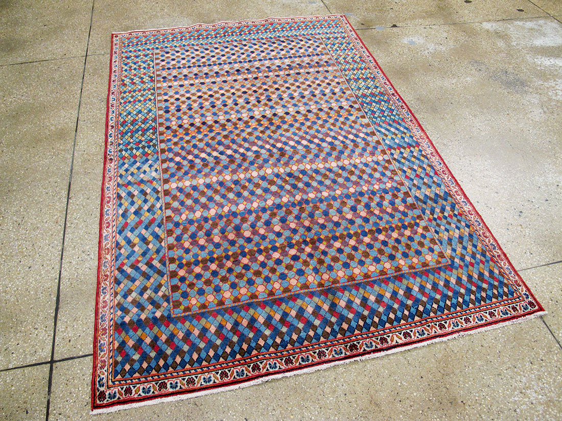Vintage Persian Kashan Rug, No.25933 - Staging