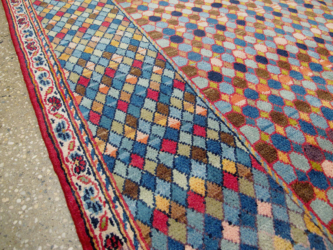 Vintage Persian Kashan Rug, No.25933 - Staging