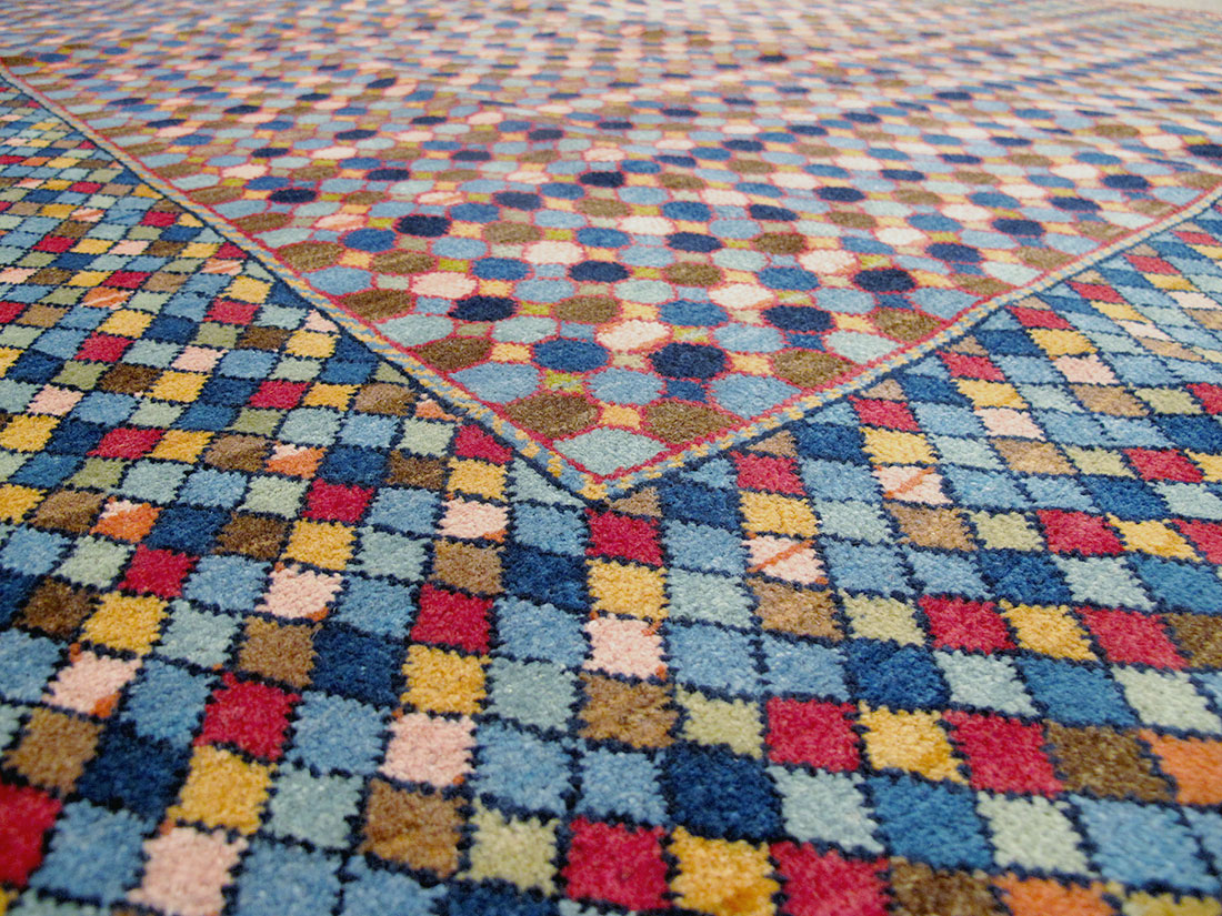 Vintage Persian Kashan Rug, No.25933 - Staging