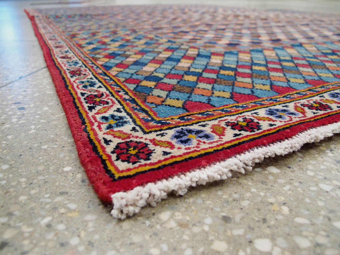 Vintage Persian Kashan Rug, No.25933 - Staging