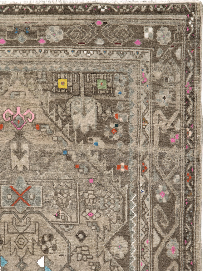 Vintage Persian Hamadan Rug, No.25935 - Staging