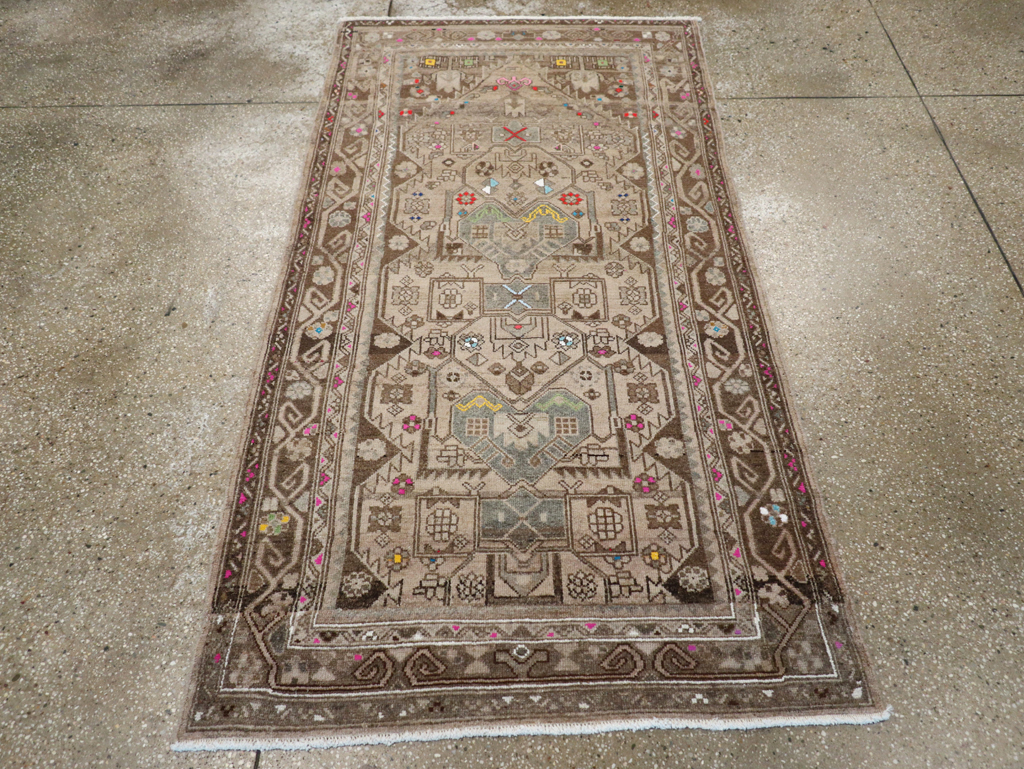Vintage Persian Hamadan Rug, No.25935 - Staging