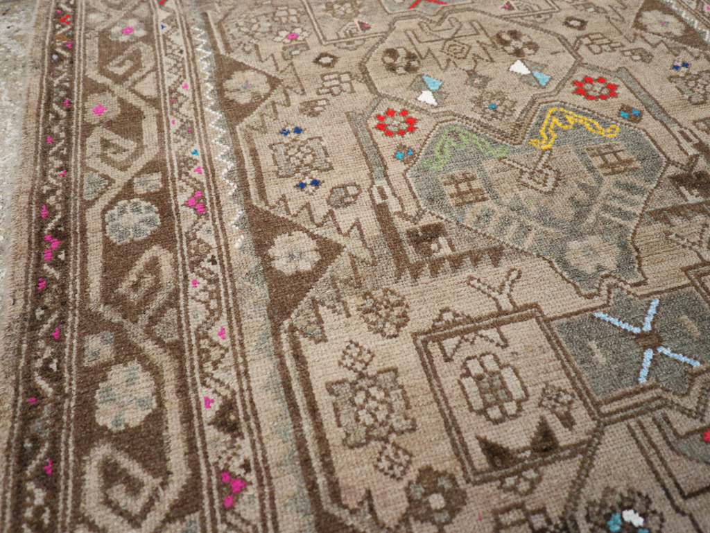 Vintage Persian Hamadan Rug, No.25935 - Staging