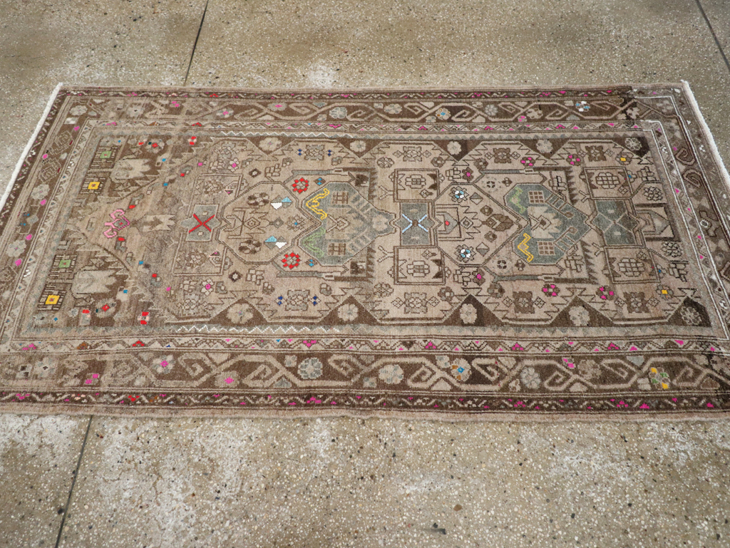 Vintage Persian Hamadan Rug, No.25935 - Staging