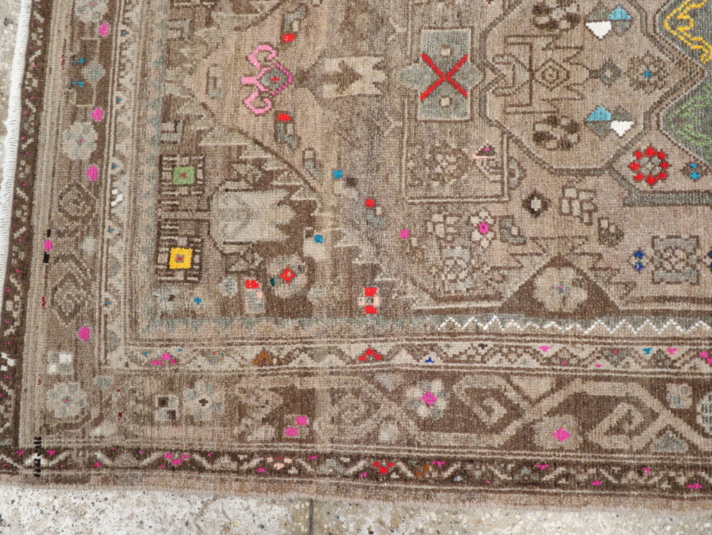 Vintage Persian Hamadan Rug, No.25935 - Staging