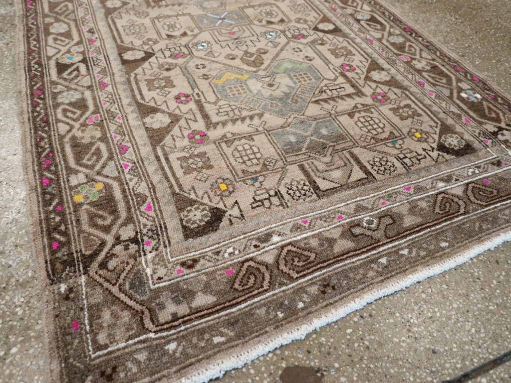 Vintage Persian Hamadan Rug, No.25935 - Staging