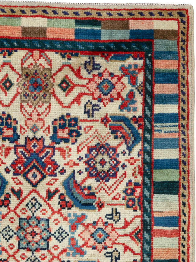 Vintage Persian Hamadan Rug, No.25947 - Staging
