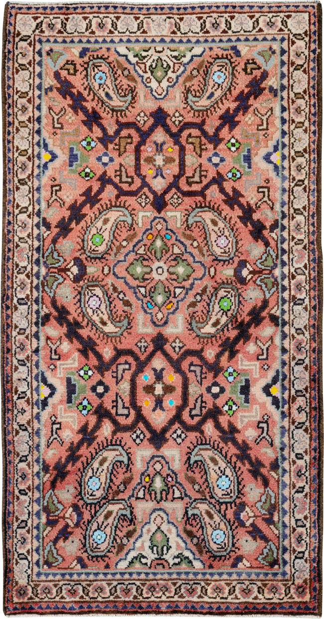 Vintage Persian Hamadan Rug, No.25953 - Staging