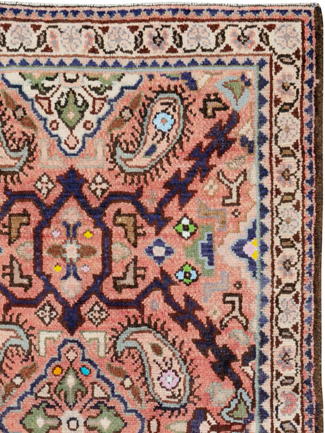 Vintage Persian Hamadan Rug, No.25953 - Staging
