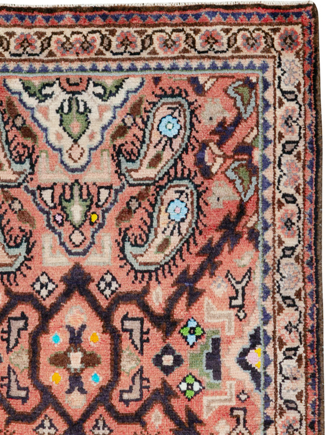Vintage Persian Hamadan Rug, No.25953 - Staging