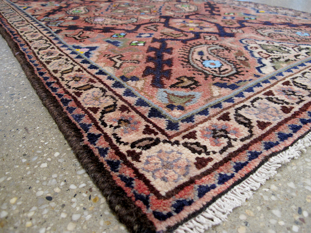 Vintage Persian Hamadan Rug, No.25953 - Staging