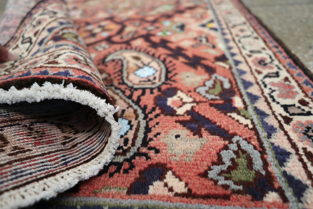 Vintage Persian Hamadan Rug, No.25953 - Staging