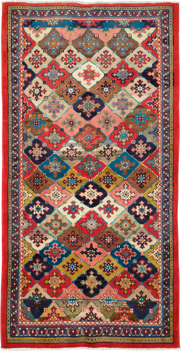 Vintage Persian Mahal Rug, No.25954 - Staging