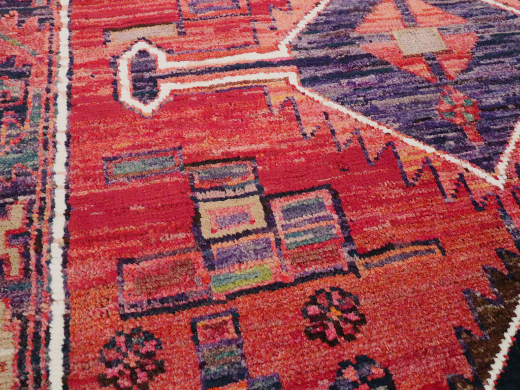 Vintage Persian Kurd Throw Rug, No.25956 - Staging