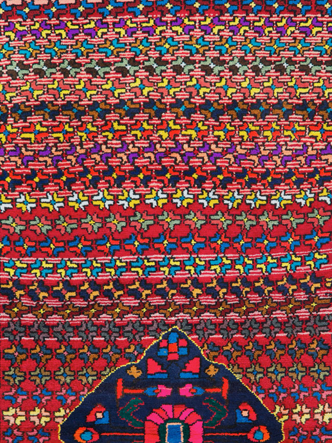 Vintage Persian Hamadan Runner, No.25959 - Staging