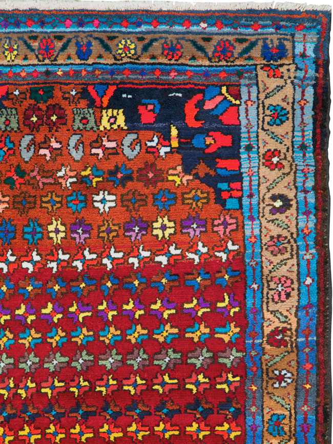 Vintage Persian Hamadan Runner, No.25959 - Staging