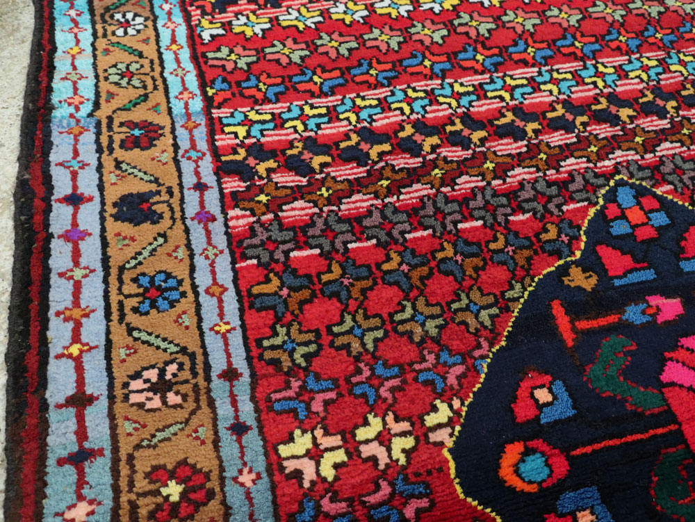 Vintage Persian Hamadan Runner, No.25959 - Staging