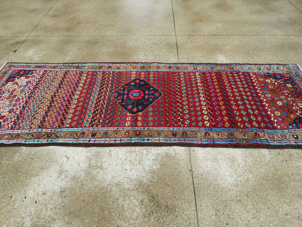 Vintage Persian Hamadan Runner, No.25959 - Staging