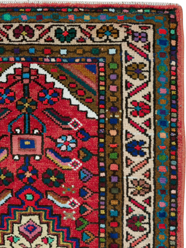 Vintage Persian Hamadan Rug, No.25962 - Staging