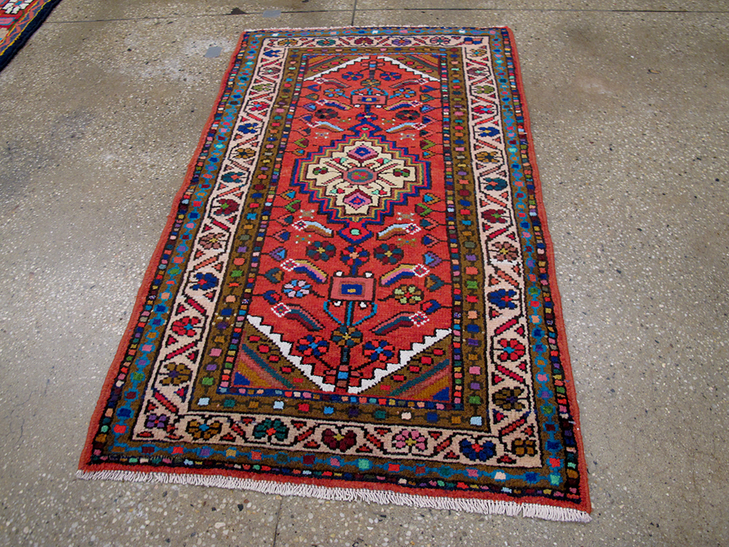 Vintage Persian Hamadan Rug, No.25962 - Staging