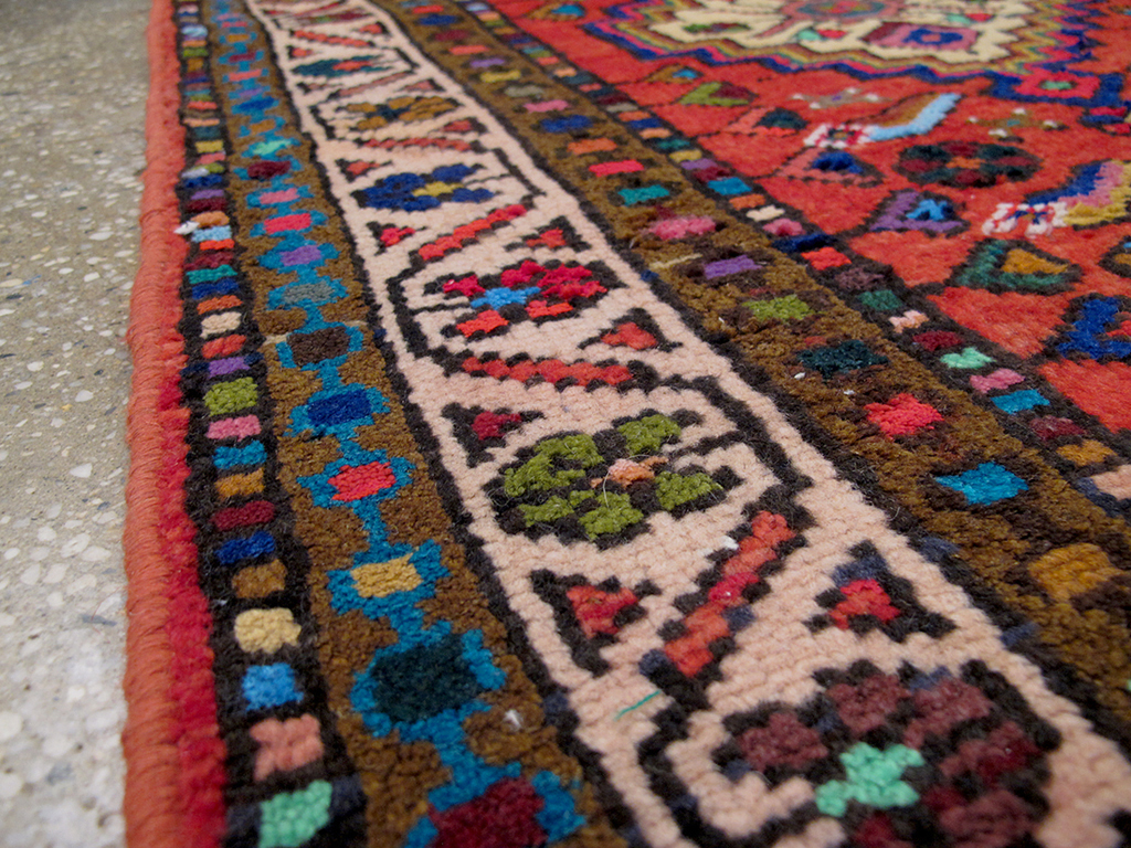 Vintage Persian Hamadan Rug, No.25962 - Staging