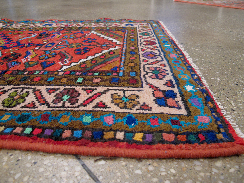 Vintage Persian Hamadan Rug, No.25962 - Staging