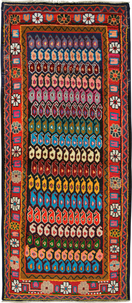 Vintage Persian Hamadan Rug, No.25963 - Staging