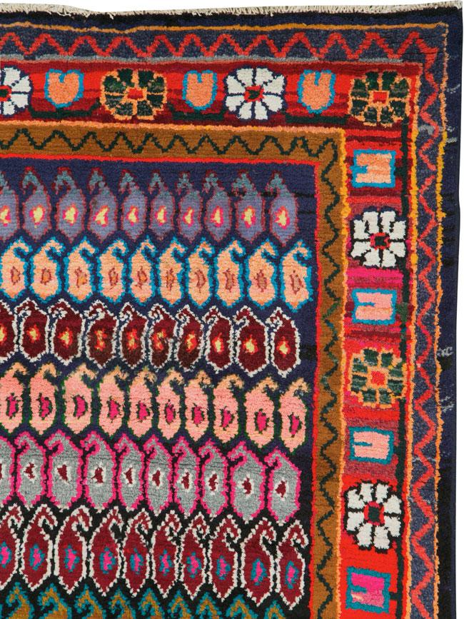 Vintage Persian Hamadan Rug, No.25963 - Staging