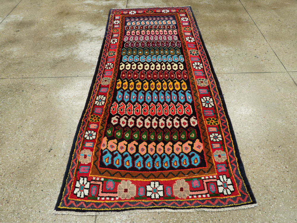 Vintage Persian Hamadan Rug, No.25963 - Staging