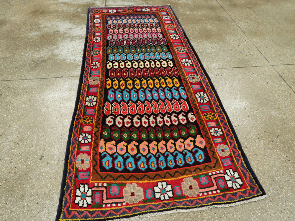 Vintage Persian Hamadan Rug, No.25963 - Staging