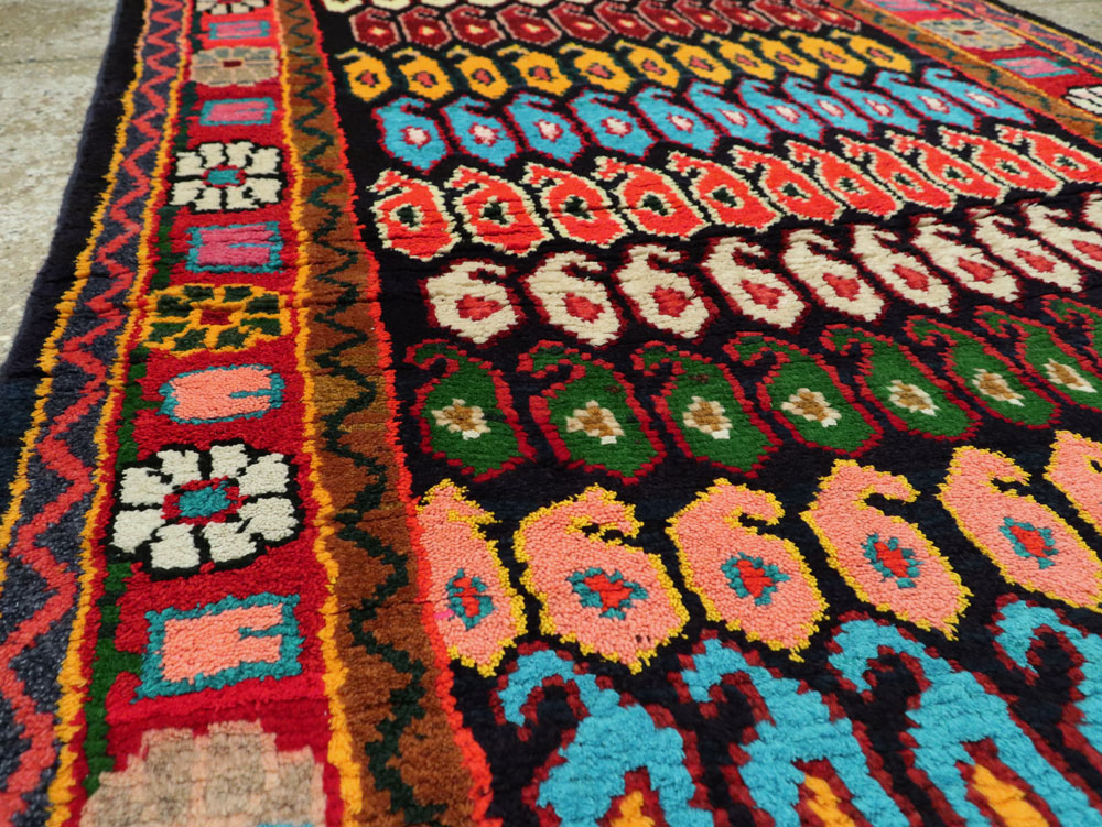Vintage Persian Hamadan Rug, No.25963 - Staging