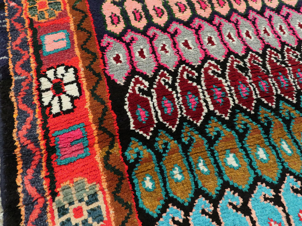 Vintage Persian Hamadan Rug, No.25963 - Staging