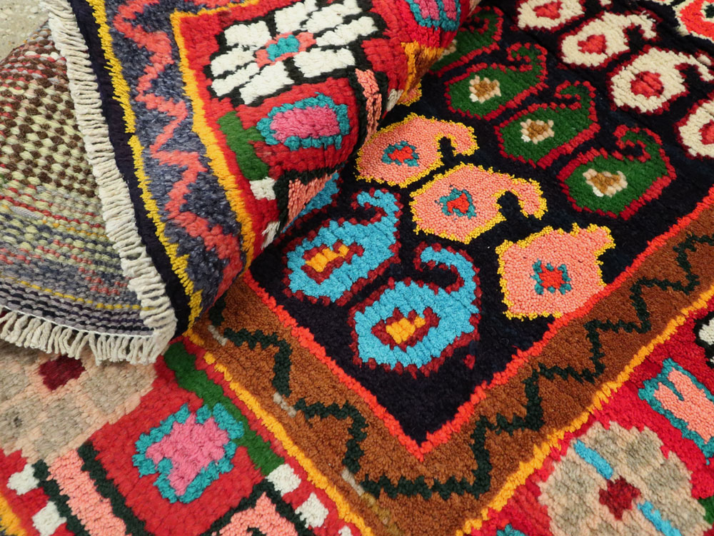 Vintage Persian Hamadan Rug, No.25963 - Staging