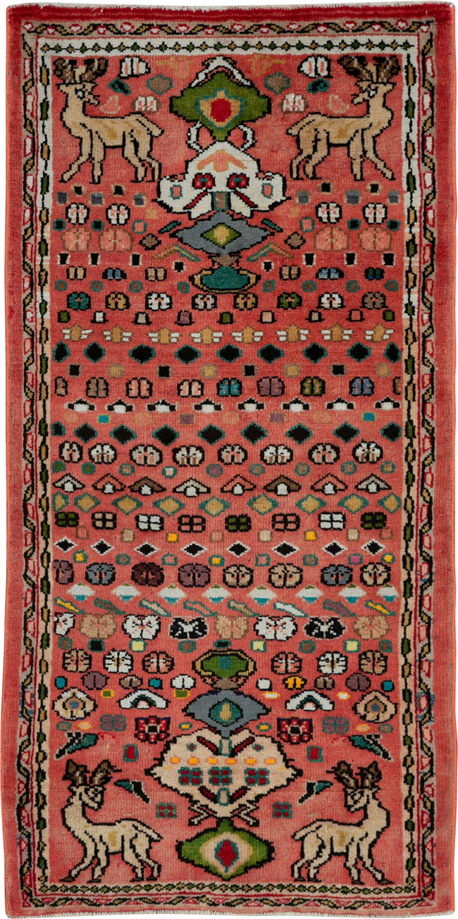Vintage Persian Mahal Rug, No.25964 - Staging